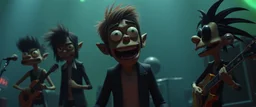 scene from gorillaz music video