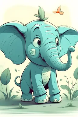 Art illustration deseny cartoon elephant