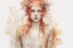 English cotta, watercolor, white background, vibrancy of watercolor wash, highly detailed, with sharp focus and smooth transitions. Carne Griffiths, Wadim Kashim, Carl Larsson, Pascal Blanche, golden ratio, masterpiece, trend on CGSociety and Artstation, bottomless, impressive, something that does not even exist, textures, iridescent scales and luminescent, impressive beauty, pure perfection, divine presence, unforgettable beauty, impressive, impressive, volumetric light, auras, rays, reflection