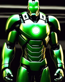 Super IRONMAN armor, kryptonite powered, black armor, black chrome, green lights, built by wayne enterprises, designed by stark https://stablecog.com/generate?o=ea7ba378-448b-4658-8ad5-81f270778c7cindustrieshttps://stablecog.com/generate?o=37b70ee1-cbf6-4de2-8ffe-0e02f33ce34f photorealistic, military display, weapons test,