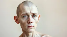Moises , sin pelo con mirada vaga y color de piel blanca