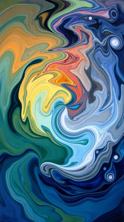 "An abstract representation of peace and tranquility, using swirling colors and shapes to evoke a sense of inner calm."