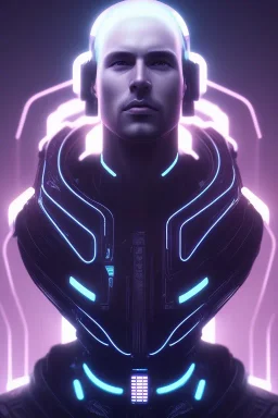 cyberpunk, head, men, portrai, tron