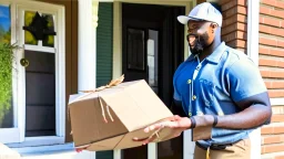 Tyrone suspiciously takes small delivered package from porch