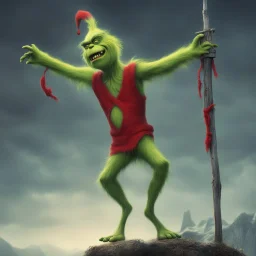 The crucifixion of the Grinch