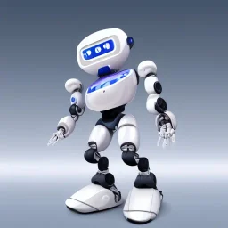 A realistic and nice looking robot infront of a clean background