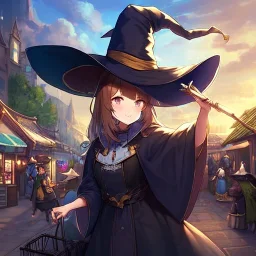  streetMarket, cute witch, top of hill,