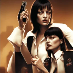 only one character, mia wallace, Pulp Fiction movie, scene.