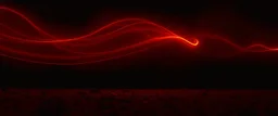 swirling trails of light in the background, natural red tones, brown dirt ground long bottom, dark background