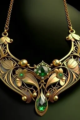 Jewelry design of art and nature from art nouveau