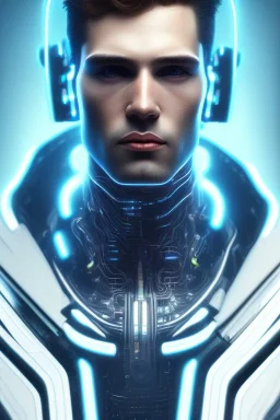 cyberpunk, head, men, portrai, tron