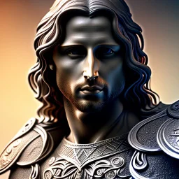 White Sculpture aragorn, full body, Rome sculpture style, full body, fresco background, hyper realistic, 8k,