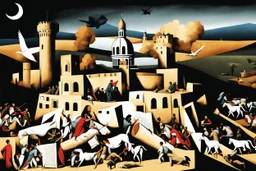 El Guernica de Gaza, arte illustriation, calidad ultra, hiperdetallado, 12K