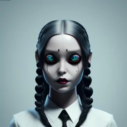 wednesday addams, addams family style, wednesday make up, wednesday dress, wednesday hair, hyper detail, octane render, unreal engine 5, 8k resolation