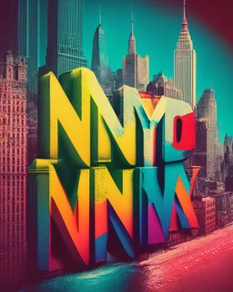 New York in color text