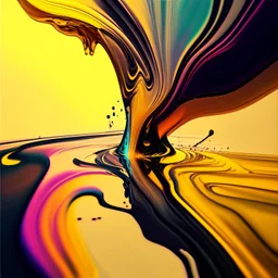 rainbow liquid paiting