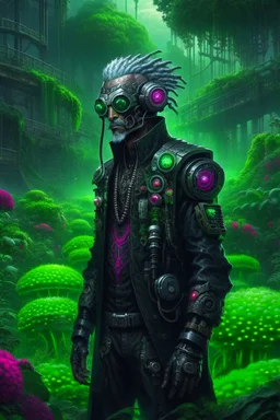 cyberpunk villian in gardens of eden