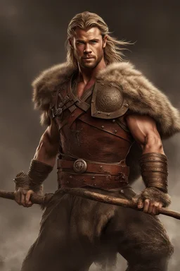 Chris Hemsworth as a barbarian from dungeons and dragons, lean muscles, DnD, in the style of realistic and hyper-detailed renderings,dungeons and dragons, 8k, detailed eyes, perfect eyes, epic , dramatic , fantastical, full body , intricate design and details, dramatic lighting, hyperrealism, photorealistic, cinematic, 8k, detailed face, Dramatic photo,epic photo, whole body,barbarian,