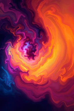 An abstract swirl of vibrant colours, resembling a nebula.