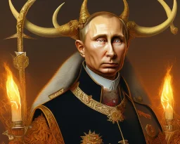 president Putin angry satan with horns