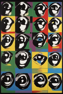 Ventablack pupil of the eye; Andy Warhol