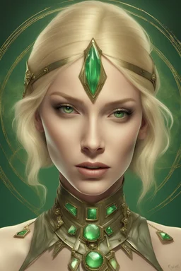 портрет принцессы ирулан космос будущее фантастика арт деко драгоценности блондинка зеленые глаза