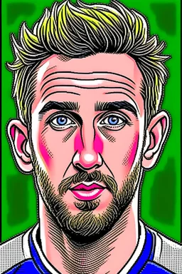 Craig Dawson British soccer player cartoon 2d