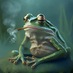 frog smoking