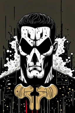 punisher sku;; in the style of Hiroshi Nagai