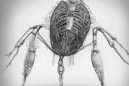 small, insect-like creature. It is about the size of a pea, and it has six legs and two antennae. The biot is made of a silvery metal, and it has a complex internal structure.