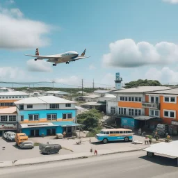 kingston town with planes flying around
