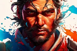Hyperrealistic, splash art, concept art, mid shot, intricately detailed, color depth, dramatic, 2/3 face angle, side light, colorful background