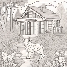 Generate a set of unique and intricate coloring pages inspired by the beauty of nature, featuring elements such as trees, flowers, wildlife, and landscapes, using the StableCog AI platform