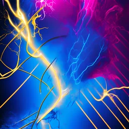 blue , golden and pink electric background