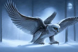 snow OWL wings attack