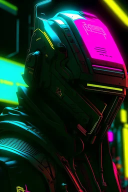 capybarra with rilfe M4 with helmet with neon background color with text Szczepan with cyberpunk style