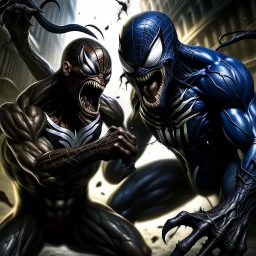 venom fighting spiderman