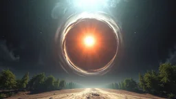 IMAGE ABOUT THE END OF THE WORLD, A GIANT BLACK HOLE EAT OUR PLANET