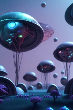 aliens worlds, clean art NFT, blender 3d