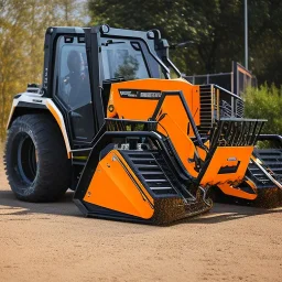 Make a Southern Trace with racked Skid Steer with mulching head attachment attached on Machine logo