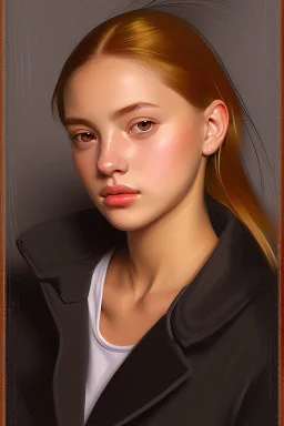 Extremely rich young female portrait