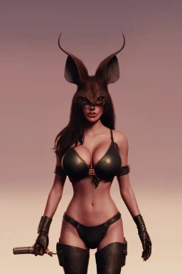 Raquel Welch in black leather, evil, leather, busty, cleavage, angry, stern look. character design by cory loftis, fenghua zhong, ryohei hase, ismail inceoglu and ruan jia. unreal engine 5, artistic lighting, highly detailed, photorealistic, fantasy