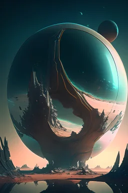 a futuristic planet