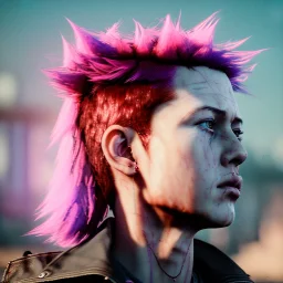 Ultra Realistic portrait photo, medium shot view, drunken smile women, mad max scene, sexy steampunk. Pink hair, confeti, smoking, happy, festival, red fog. highly detailed, concept art, unreal engine 5, ray tracing, RTX, lumen lighting, ultra detail, volumetric lighting, 3d, finely drawn, high definition, high resolution.