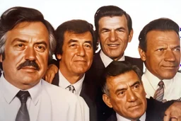 a photo of 5 men, antique old photo