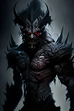 humanoid monster dark demon brutal beast warrior