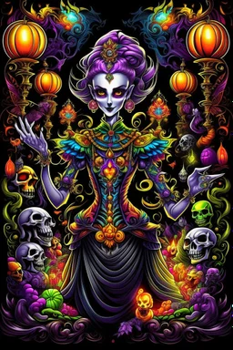 Centered, Ornate, Collectable Trading Card of Halloween Theme lisa frank pattern fantasy character portrait of Crisp Digital Art, holiday nutcracker by Aleksi Briclot, T-Shirt Design, Black Background in SNES arcade game, ultra realistic, wide angle, intricate details, retro Nintendo bitmap pixel art, highly detailed by peter mohrbacher, wayne barlowe, , hajime sorayama aaron horkey, gaston bussiere, craig mullins