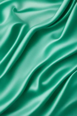 silk fabric, flat, flat, aqua green with sinuous lines