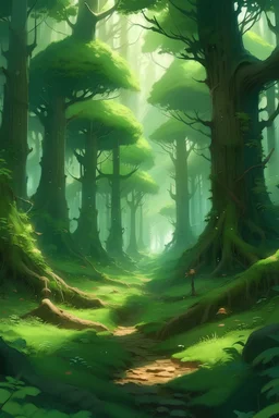 bosque con elfos parecidos a los del señor de los aniños