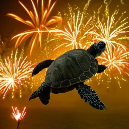 Turtle and Fireworks